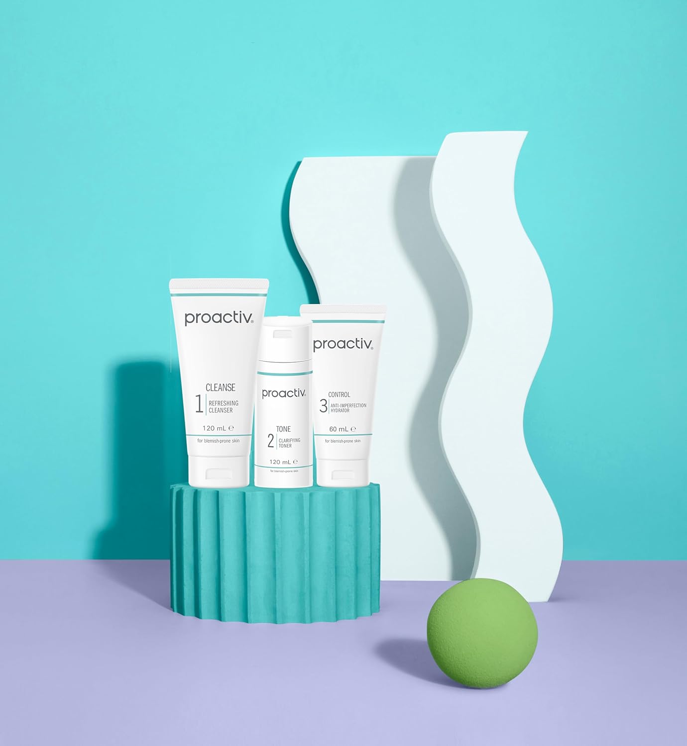 Proactiv Solution 60 Day Facial Cleansing 3-Step Routine, 1 x Cleanser 120 ml, 1 x Facial Toner 120 ml, 1 x Hydrator 60 ml (Pack of 1)