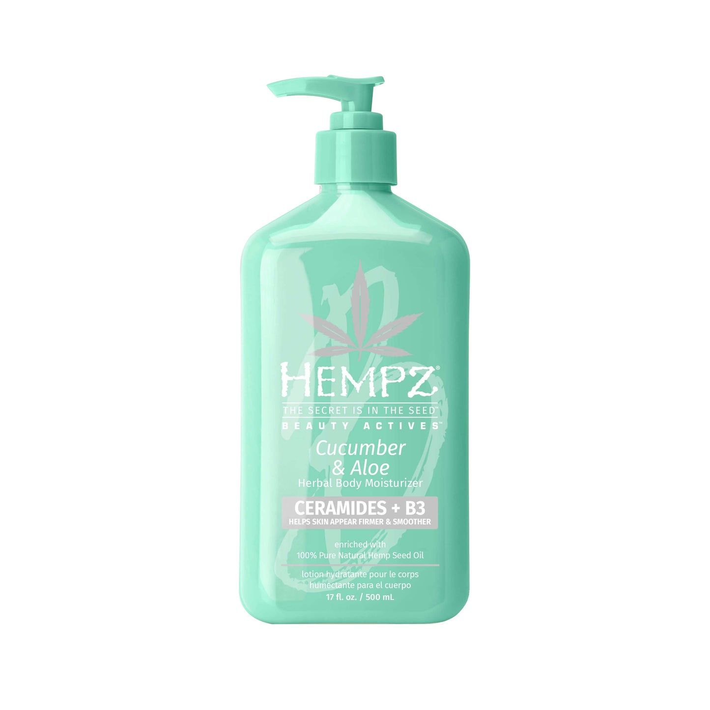 Hempz Beauty Actives Cucumber & Aloe Herbal Body Moisturizer with Ceramides + B3